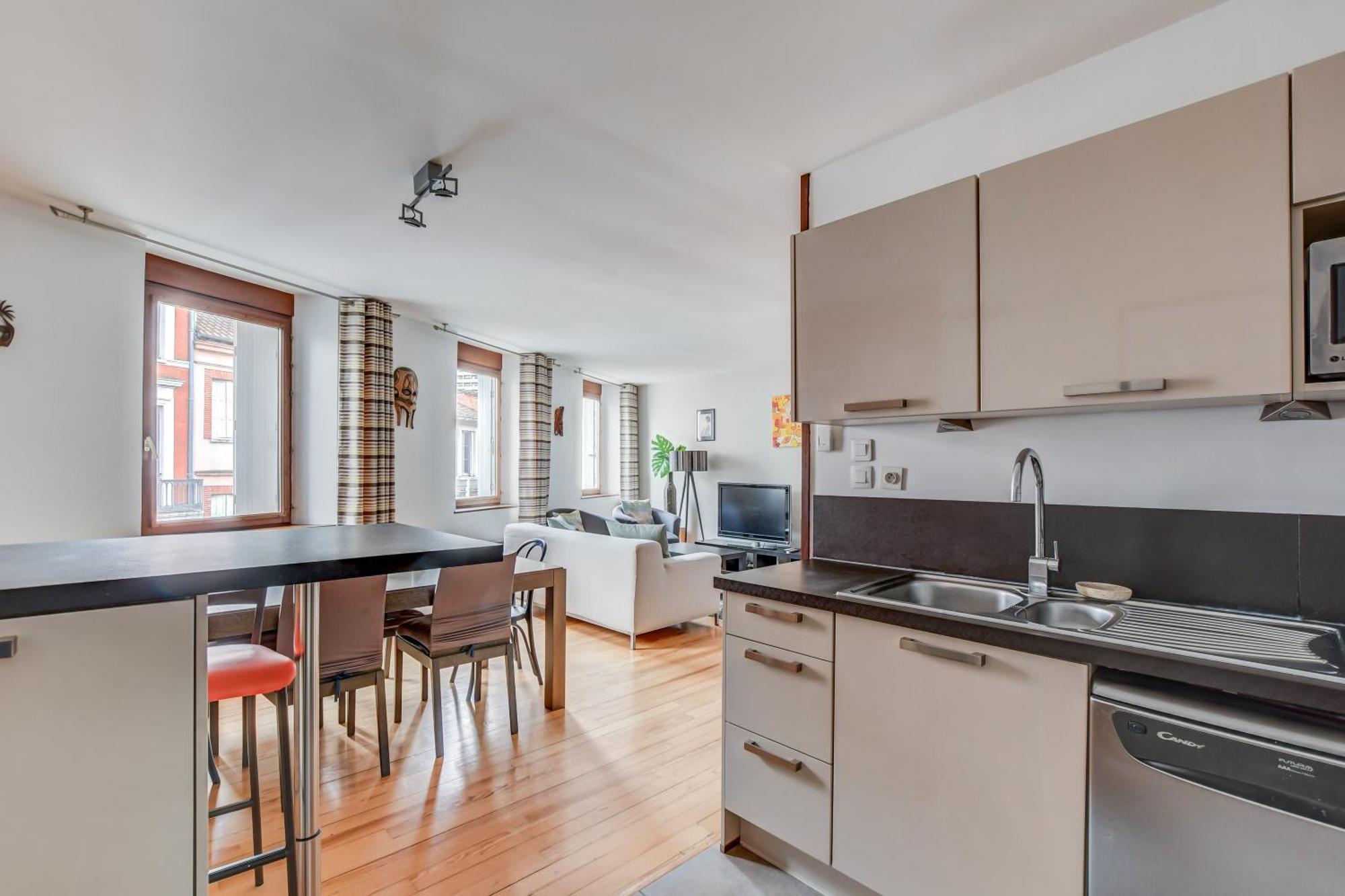 Duplex Tolosa: Pont-Neuf Retreat with AC and Private Parking Exterior photo